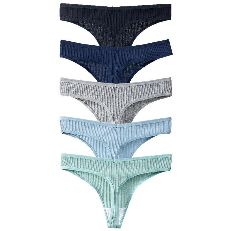 BZEL 5PCS/Set Women's Panties Sexy Lingerie Cotton Thongs G-Strings Comfortable Women Underwear Female Underpants Ladies T-Backs