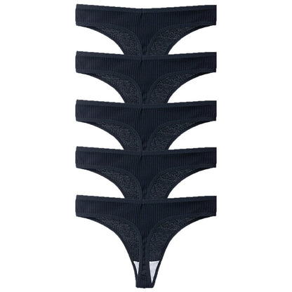 BZEL 5PCS/Set Women's Panties Sexy Lingerie Cotton Thongs G-Strings Comfortable Women Underwear Female Underpants Ladies T-Backs